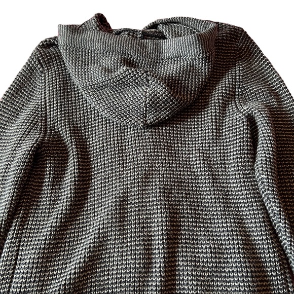 Hollister Gray Tones Hooded Cardigan Sweater size Large - Picture 7 of 8